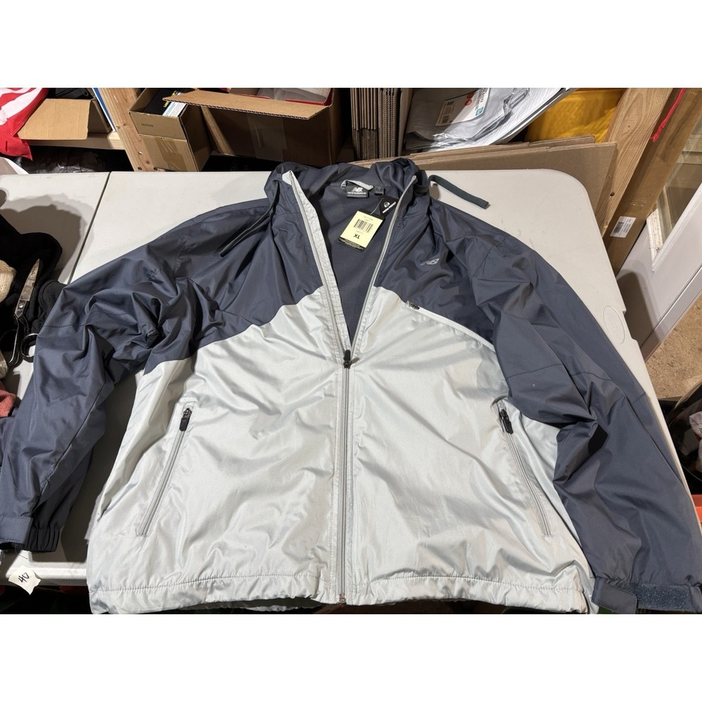 New Balance Mens Full Zip Fleece Lined Sports Training Wind Warm Jacket SZ XL